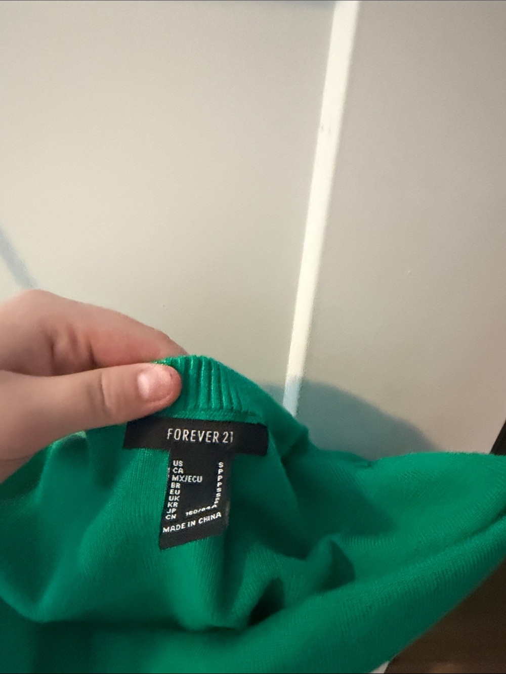 Forever 21 Green Ribbed Strapless Ruffle Crop Top - Picture 2 of 2